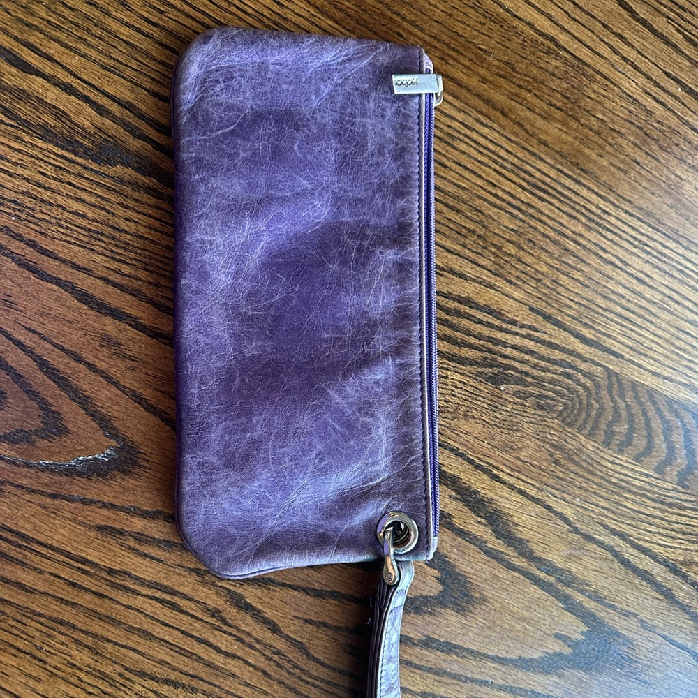 HOBO Purple Leather Wristlet